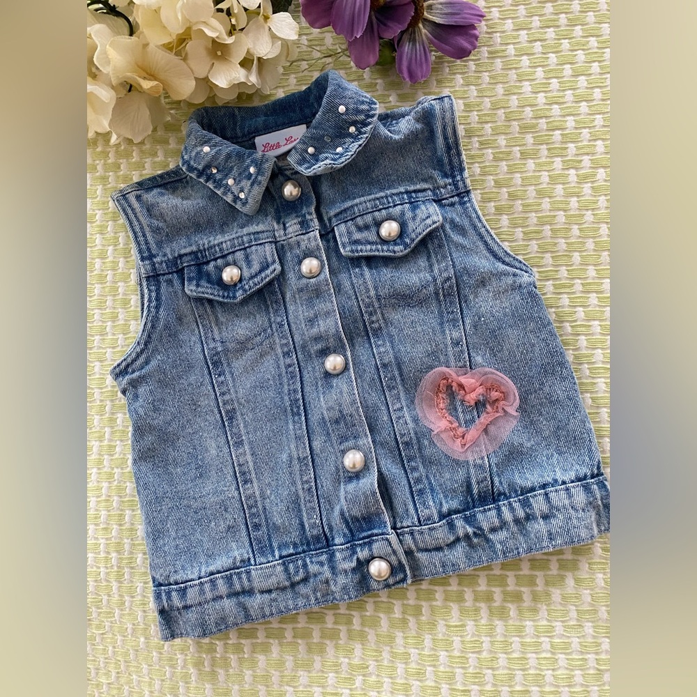 🌸💝Little Lass Toddler Jean Vest💝🌸